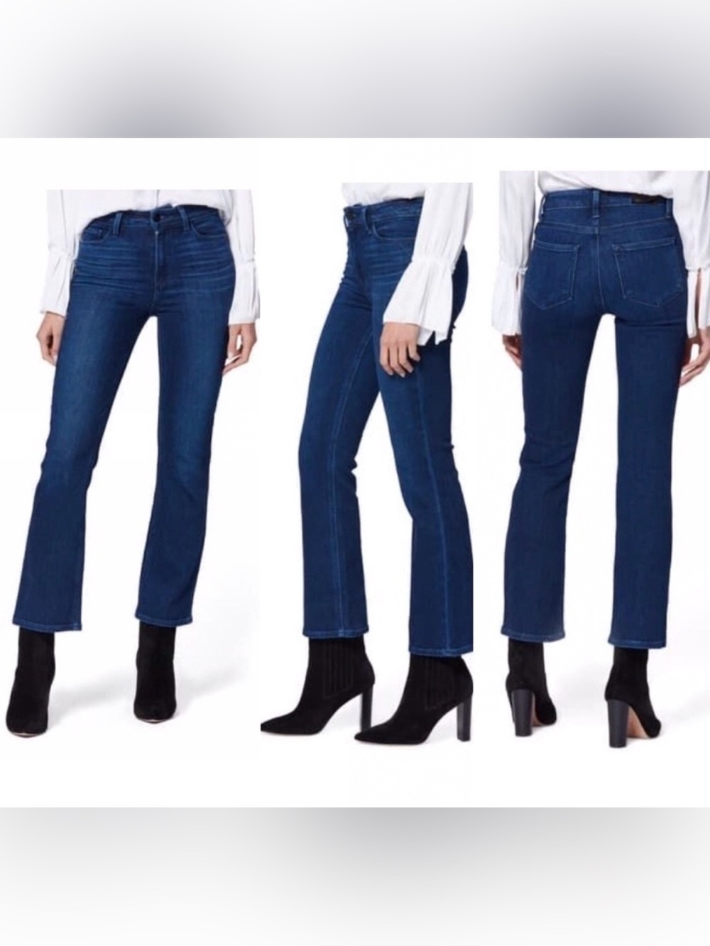 PAIGE | Claudine High Waist Dark Wash 
Ankle Flare Jeans Size 26